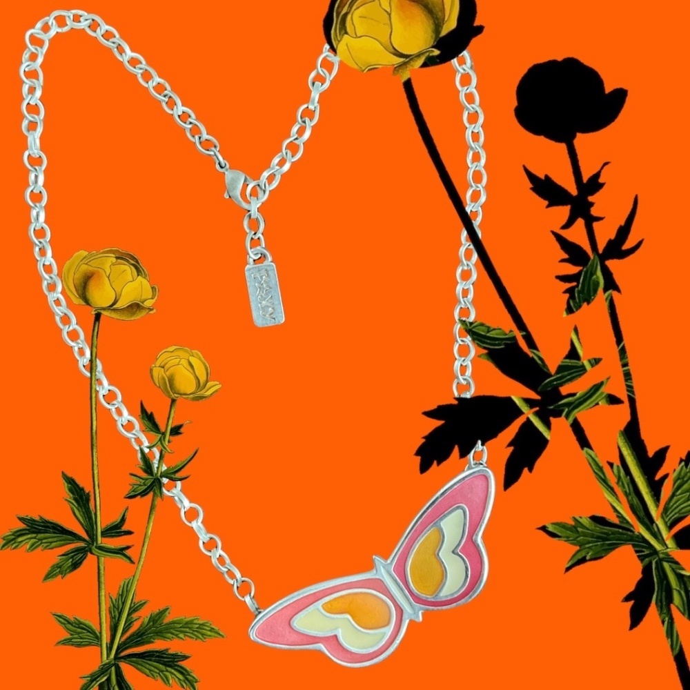 💖 Foxy Originals Retro Enamel Butterfly Necklace 💖